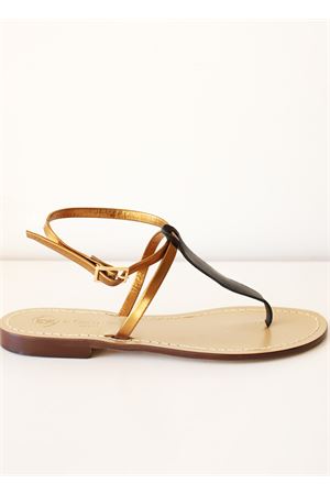 sandali infradito neri e bronzo Da Costanzo | XVNEROBRONZENEROBRONZE